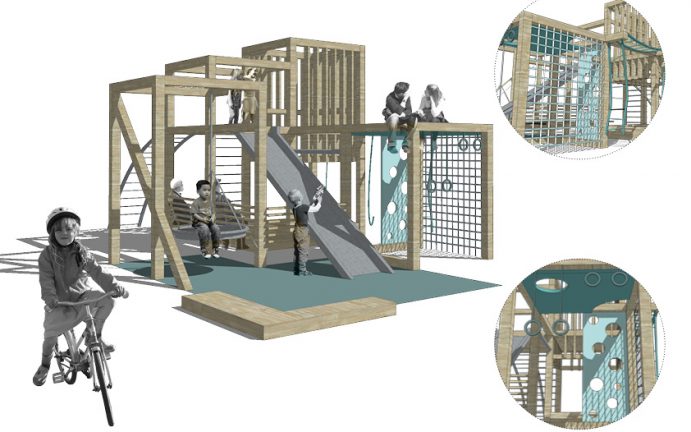 Проект деревянных модульных детских площадок